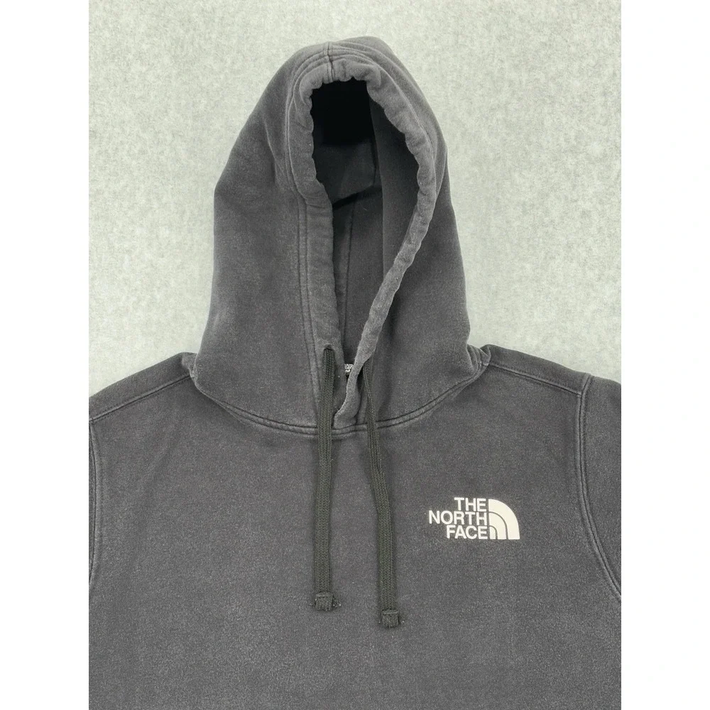 The North Face Box NSE Pullover Hoodie Black Red Logo Men's Medium